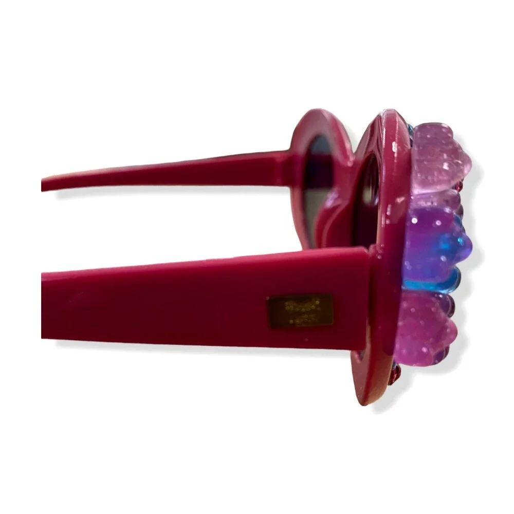 $36 Bari Lynn Girl's Pink Purple Gummy Bear Rhinestones Sunglasses - Onesize